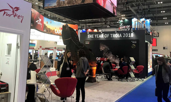 Londra turizm fuarında Troia rüzgarı