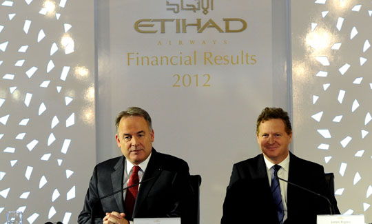 Etihad havayolları 2012 yılında karını yüzde 200 artırdı
