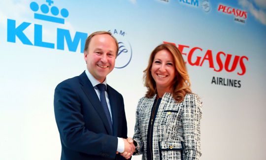 KLM ile Pegasus, Codeshare anlaşması imzaladı.