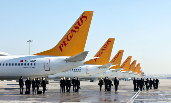 Pegasus, Frankfurt'a ilk uçuşunu gerçekleştirdi