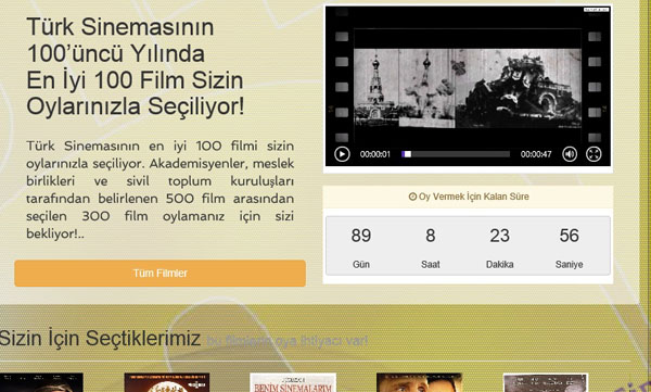 Türkiye en iyi 100 Türk filmini seçiyor