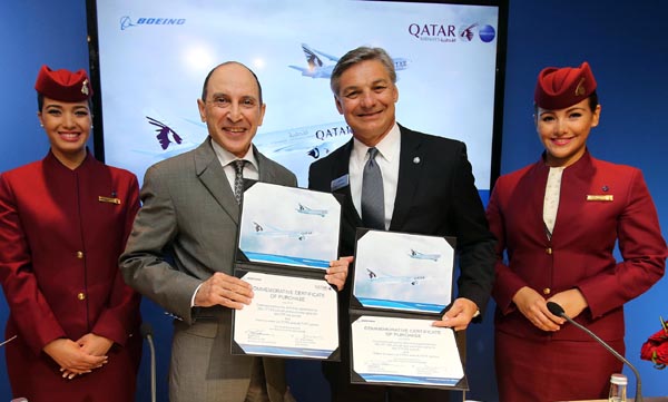 Qatar Airways şirket tarihindeki en büyük uçak siparişini verdi