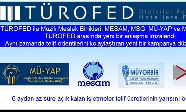TÜROFED, Müzik Meslek Birlikleri ile yeni bir anlaşma imzaladı