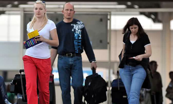 Turist sayısı 5 ayda yüzde 1,21 azaldı