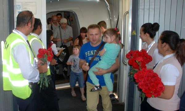 Milas-Bodrum'dan Yan Air'in Kiev uçuşları başladı