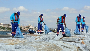 İstanbul'un kıyılarında 12 bin 518 metreküp çöp toplandı