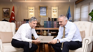 Bakan Ersoy ve TÜRSAB Başkanı Bağlıkaya bir araya geldi