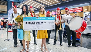 10 milyonuncu yolcu sürprizle karşılandı