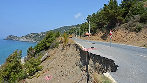 Gazipaşa-Alanya Sahil Yolu güvenli hale getiriliyor