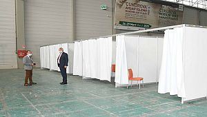 Fuar alanı hastaneye dönüştürüldü