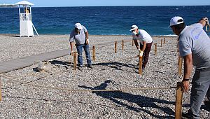 Konyaaltı Plajı'nda deniz keyfi sosyal mesafeli olacak