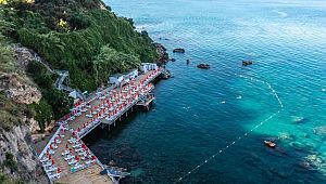 Falez plajları misafirlerini ağırlamaya başladı