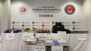 Sabiha Gökçen'de kaçak eşya ele geçirildi