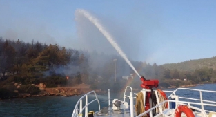 Acil tahliye gemileri Marmaris ve Bodrum sahillerinde