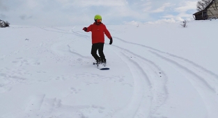 Kemer'de snowboard keyfi!
