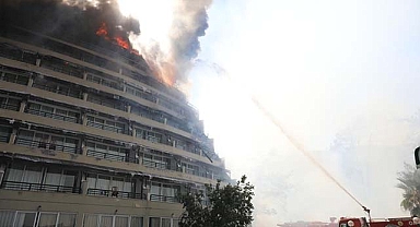 Alevler otele sıçradı