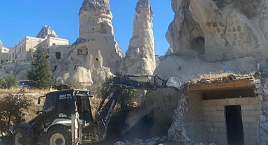 Kapadokya'da kaçak yapılarla mücadele