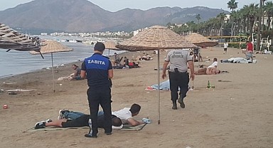 Marmaris'te zabıta sahillere indi!