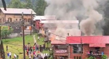 Ayder Yaylasında yangın