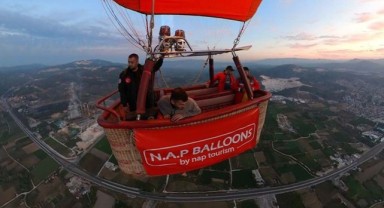 Muğla'da balon turizmi test uçuşları başladı