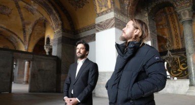 Hollywood'un yıldız ismi Ayasofya'yı gezdi