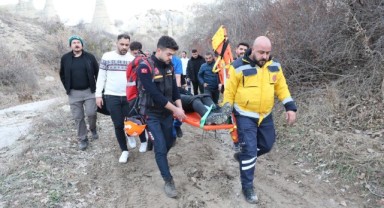 Aşk Vadisi'nde mahsur kalan Rus turist kurtarıldı