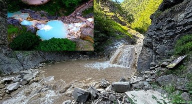 Giresun'un gözdesi Mavi Göl çamura döndü!