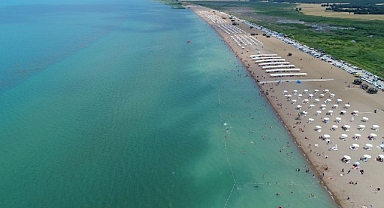 Konya'nın denizi Karaburun plajında sezon açıldı