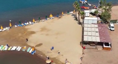 Dünyaca ünlü Kızkumu Plajında kaçak yapıya mühür