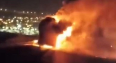 TAG Otoyolu'nda yolcu otobüsü yandı 