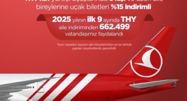Aile Yılı’nda 662 bin kişi THY indirimiyle uçtu