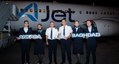 Ajet Ankara'dan Bağdat uçuşlarına başladı