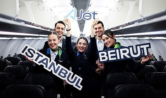 Ajet, İstanbul- Beyrut uçuşlarına başladı