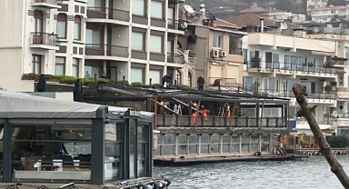 Bebek Otel'de kaçak bölümler yıkılıyor