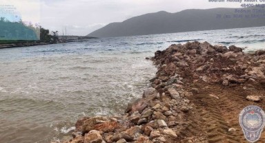 Bodrum'da denize kaçak dolgu yapan otele ceza