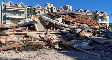 Marmaris'te apart otel çöktü