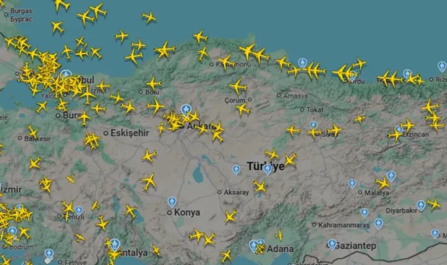 Türkiye hava sahasında yoğunluk arttı